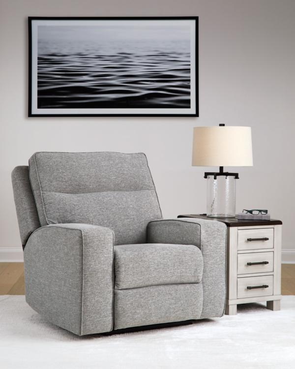 signature design by ashley Biscoe Next-Gen Nuvella™ Next-Gen Nuvella™ Performance Fabric Dual Power Recliner