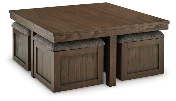 Signature Design By Ashley Boardernest Coffee Table With 4 Stools