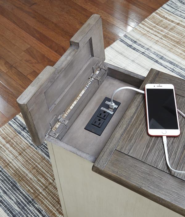 Signature Design By Ashley Bolanburg Chairside End Table With USB Charging