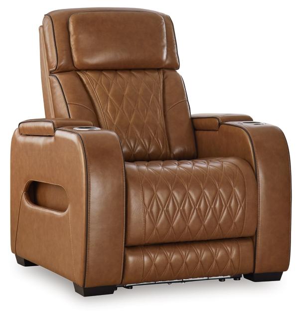 Signature Design By Ashley Boyington Dual Power Leather Recliner