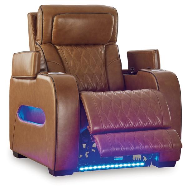Signature Design By Ashley Boyington Dual Power Leather Recliner