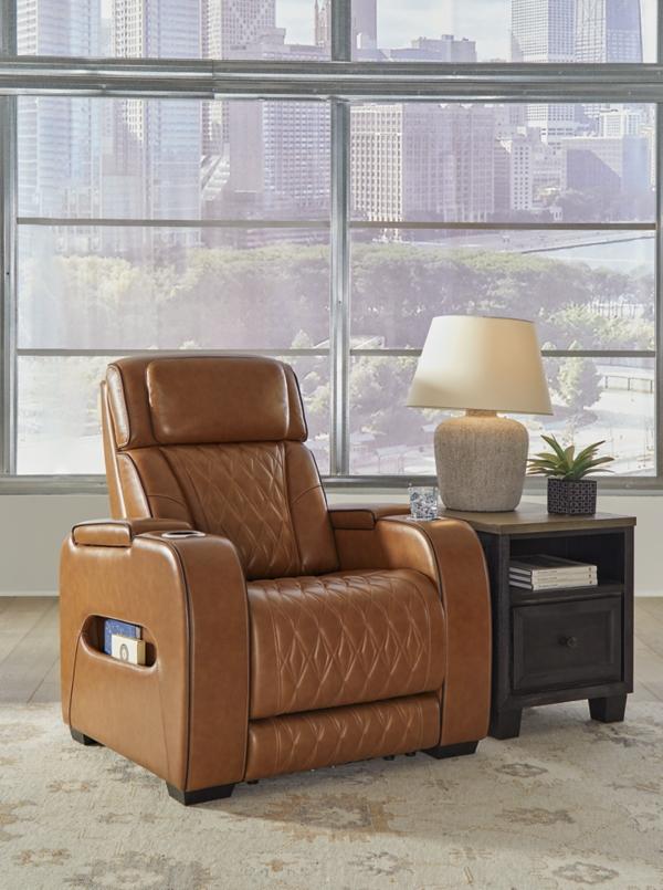 signature design by ashley Boyington Dual Power Leather Recliner