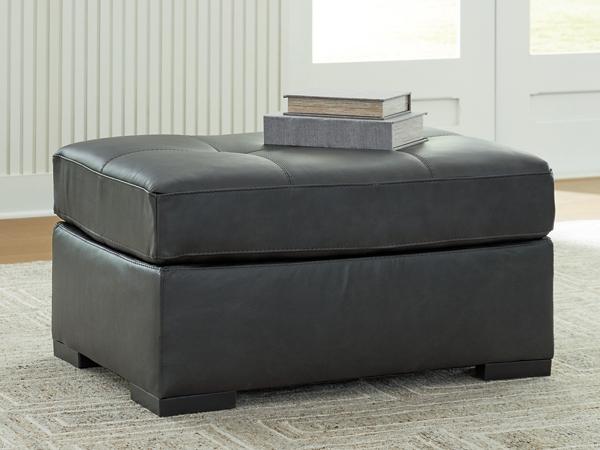 signature design by ashley Brindley Pier Leather Oversized Accent Ottoman