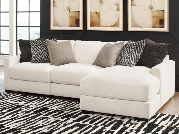 signature design by ashley Elissa Court 3-Piece Next-Gen Nuvella™ Performance Fabric Modular Sofa Chaise