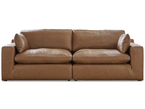 Signature Design By Ashley Emilia 2-Piece Leather Modular Loveseat