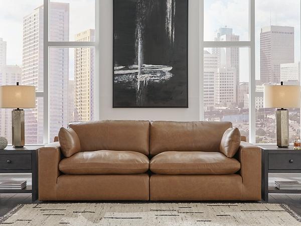 signature design by ashley Emilia 2-Piece Leather Modular Loveseat