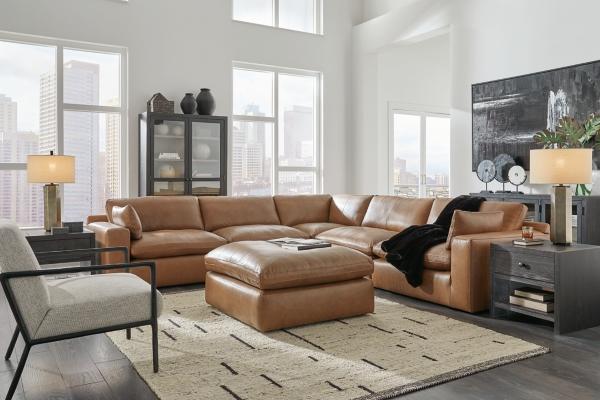 Signature Design By Ashley Emilia 5-Piece Leather Modular Sectional