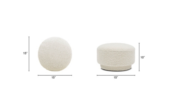 Signature Design By Ashley Fuji Mushroom Boucle Ottoman