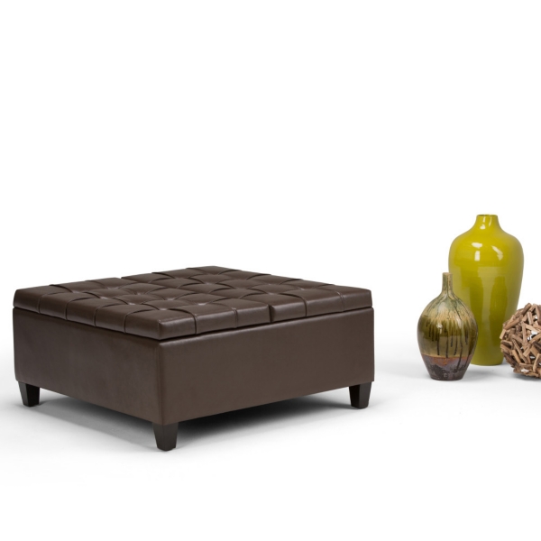 signature design by ashley Harrison Square Coffee Table Ottoman with Storage
