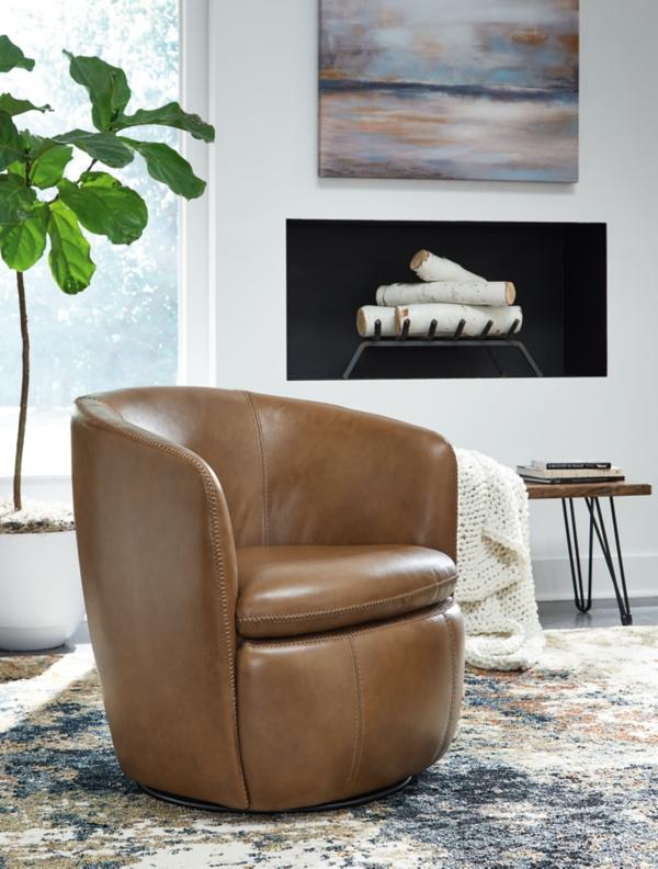 signature design by ashley Kierreys Leather Swivel Chair
