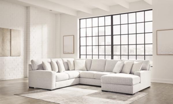 signature design by ashley Larce 4-Piece Next-Gen Nuvella™ Performance Fabric Sectional with Chaise