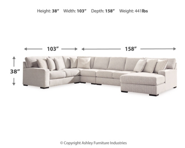 Signature Design By Ashley Larce 5-Piece Next-Gen Nuvella™ Performance Fabric Sectional With Chaise