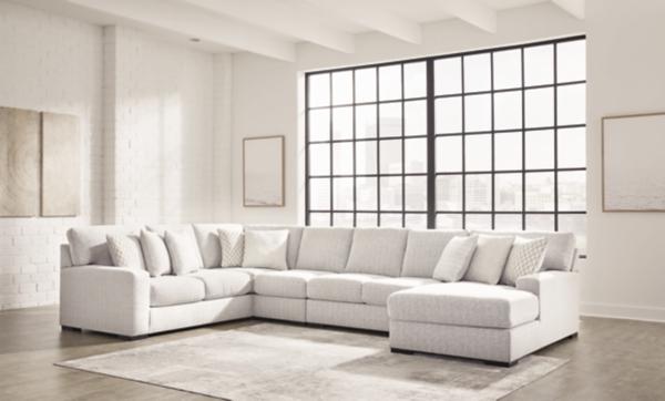 signature design by ashley Larce 5-Piece Next-Gen Nuvella™ Performance Fabric Sectional with Chaise