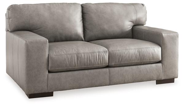 Signature Design By Ashley Lombardia Leather Loveseat
