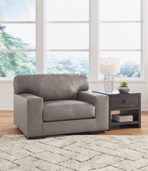 signature design by ashley Lombardia Oversized Leather Chair