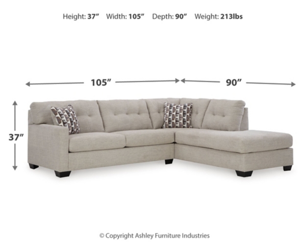 Signature Design By Ashley Mahoney 2-Piece Sectional With Chaise