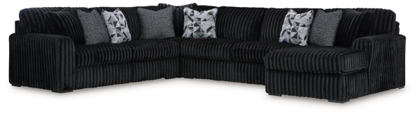Signature Design By Ashley Midnight-Madness 4-Piece Sectional With Chaise