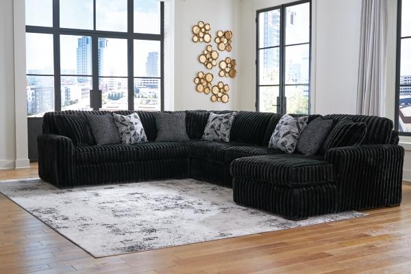 signature design by ashley Midnight-Madness 4-Piece Sectional with Chaise