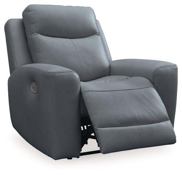 Signature Design By Ashley Mindanao Dual Power Leather Recliner