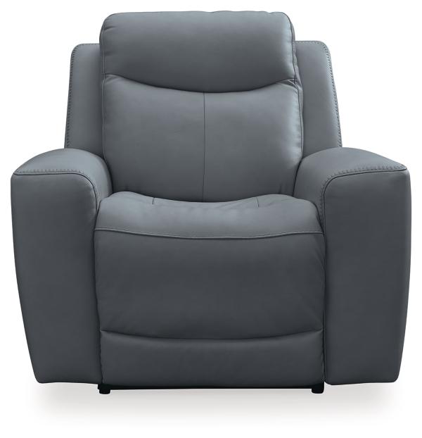 Signature Design By Ashley Mindanao Dual Power Leather Recliner