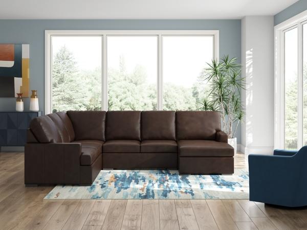 Signature Design By Ashley Modern Day 3-Piece Leather Sectional With Chaise