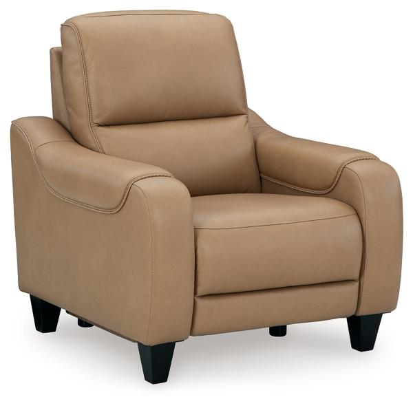 Signature Design By Ashley Mosswell Dual Power Leather Recliner