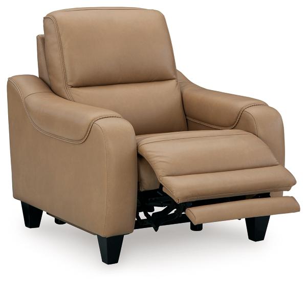 Signature Design By Ashley Mosswell Dual Power Leather Recliner