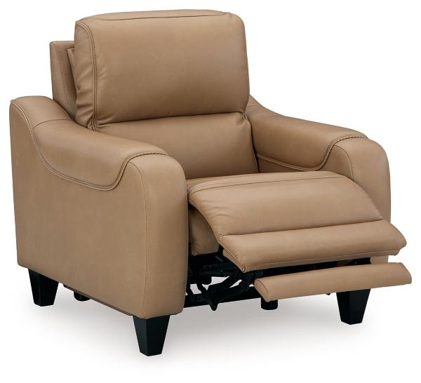 Signature Design By Ashley Mosswell Dual Power Leather Recliner