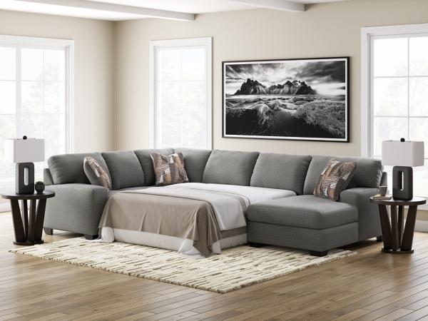Signature Design By Ashley Newellen 3-Piece Sleeper Sectional With Chaise