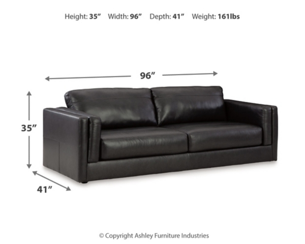 Signature Design By Ashley Amiata Leather Sofa