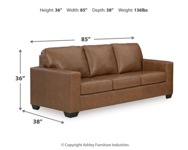 Signature Design By Ashley Bolsena Leather Sofa