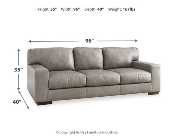 signature Design By Ashley Lombardia Leather Sofa