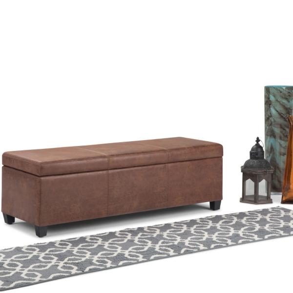 signature design by ashley Simpli Home Avalon Rectangular Storage Ottoman