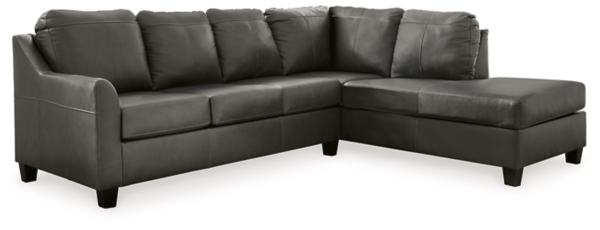 Signature Design By Ashley Valderno 2-Piece Leather Sectional With Chaise