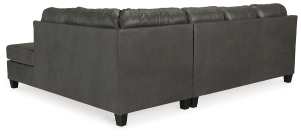 Signature Design By Ashley Valderno 2-Piece Leather Sectional With Chaise