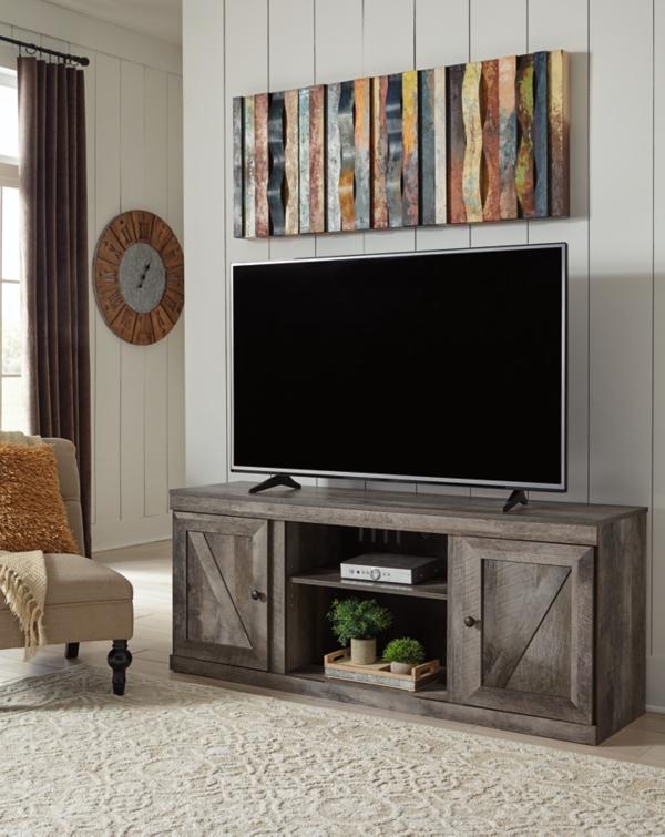 signature design by ashley Wynnlow 2 Door 60" TV Stand with Open Center Shelving