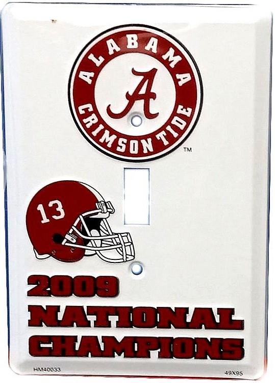 signs 4 fun Alabama Crimson Tide 2009 Champs Switch Plate