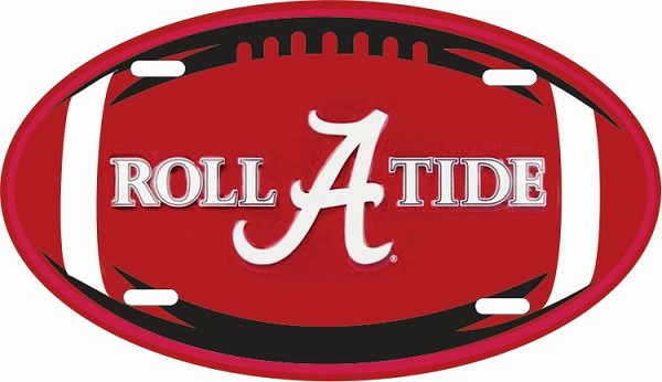 signs 4 fun Alabama Crimson Tide Oval License Plate