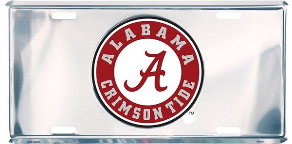 signs 4 fun Alabama Crimson Tide Polished License Plate