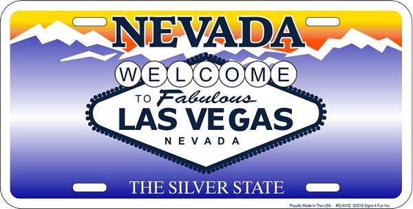 signs 4 fun Aluminum Las Vegas Welcome License Plate