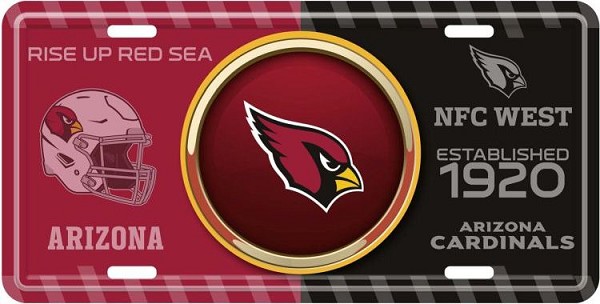 signs 4 fun Arizona Cardinals Bullseye License Plate