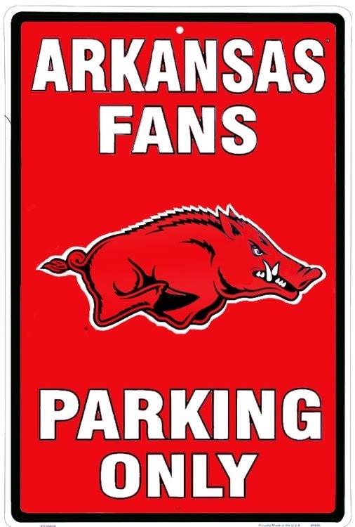signs 4 fun Arkansas Razorbacks II Large Parking Sign
