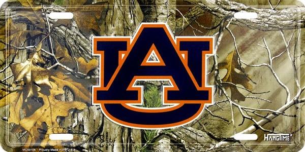 signs 4 fun Auburn Tigers Realtree camo License Plate