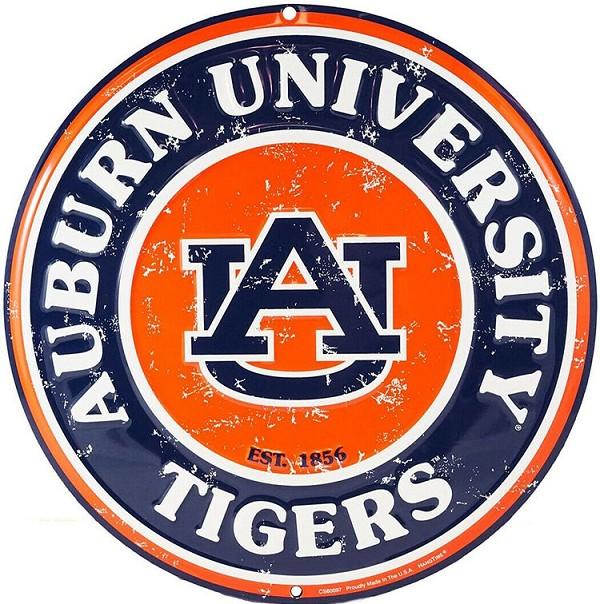 signs 4 fun Auburn University 24 inch Large Round Sign