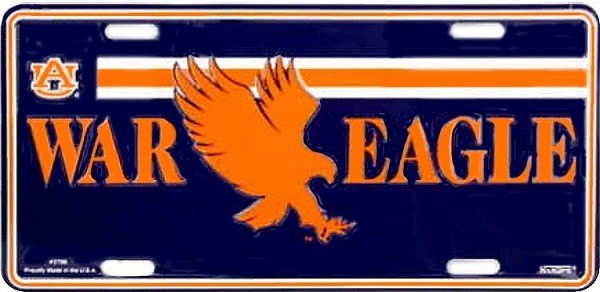 signs 4 fun Auburn University War Eagle License Plate