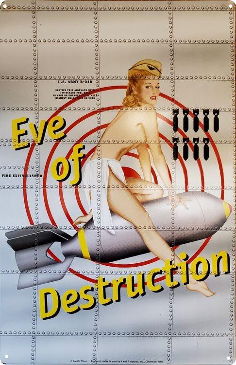signs 4 fun Bomber Art - Eve of Destruction Bomb Metal Sign