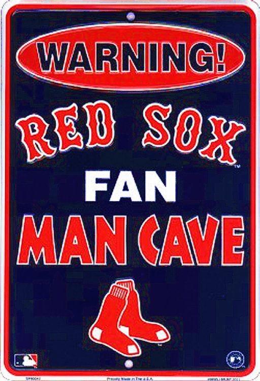 signs 4 fun Boston Red Sox Man Cave Small Parking Sign