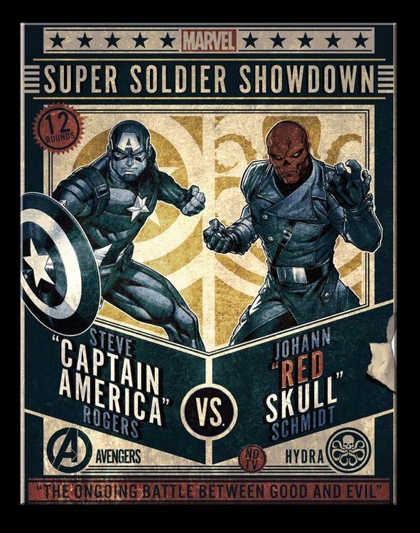 signs 4 fun Captain America vs Red Skull Metal Sign