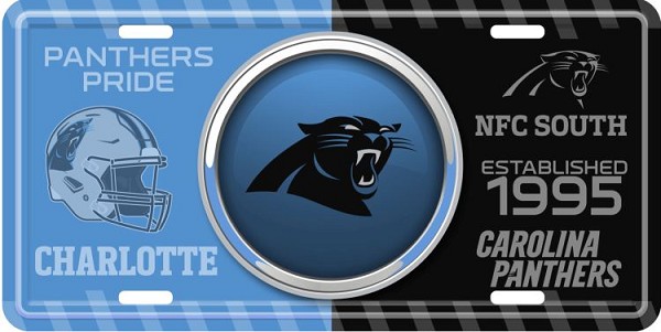 signs 4 fun Carolina Panthers Bullseye License Plate