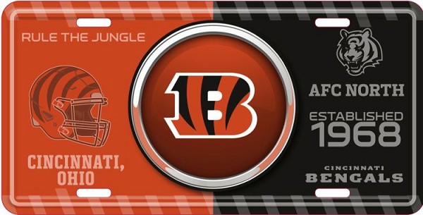 signs 4 fun Cincinnati Bengals Bullseye License Plate